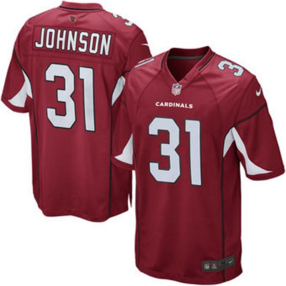 Men Arizona Cardinals 31 David Johnson Nike NFL Cardinal Game Jersey